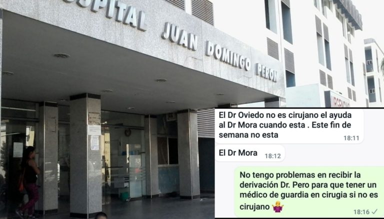 Quejas en la guardia de cirugía del hospital de Tartagal: quien atiende no es cirujano