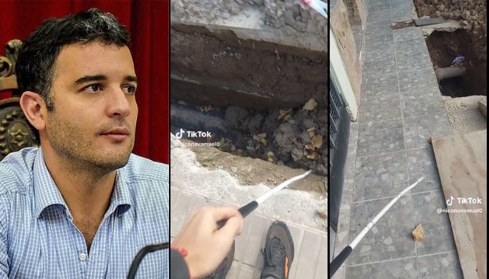 Teléfono para Jarsún | Tiktoker no vidente expuso el peligro de los agujeros que deja Aguas del Norte en las veredas salteñas